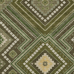 Homeroots 3' Beige Gray Ivory Tribal Washable Area Rug For Indoor Outdoor Use - Durable And Stylish Design 3' X 5' Polyester 598142