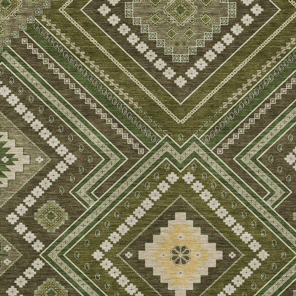 Homeroots 3' Beige Gray Ivory Tribal Washable Area Rug For Indoor Outdoor Use - Durable And Stylish Design 3' X 5' Polyester 598142