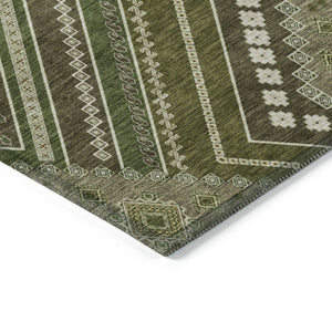 Homeroots 3' Beige Gray Ivory Tribal Washable Area Rug For Indoor Outdoor Use - Durable And Stylish Design 10' X 14' Polyester 598147