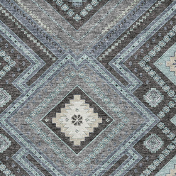 Homeroots 3' Beige Gray Ivory Tribal Washable Area Rug For Indoor Outdoor Use - Durable And Stylish Design 9' X 12' Polyester 598152