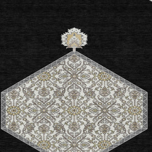 Homeroots 3' Artichoke Green Beige Ivory Oriental Washable Area Rug For Indoor Outdoor Spaces, Durable Design 8' X 10' Polyester 598175