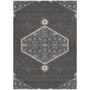Homeroots 3' Artichoke Green Beige Ivory Oriental Washable Area Rug For Indoor Outdoor Spaces, Durable Design 9' X 12' Polyester 598188