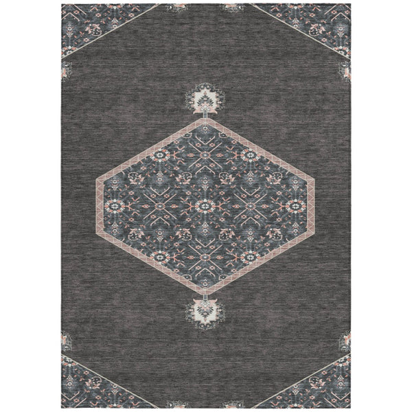 Homeroots 3' Artichoke Green Beige Ivory Oriental Washable Area Rug For Indoor Outdoor Spaces, Durable Design 10' X 14' Polyester 598189