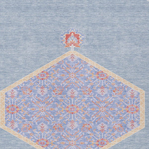 Homeroots 3' Artichoke Green Beige Ivory Oriental Washable Area Rug For Indoor Outdoor Spaces, Durable Design 8' X 10' Polyester 598193