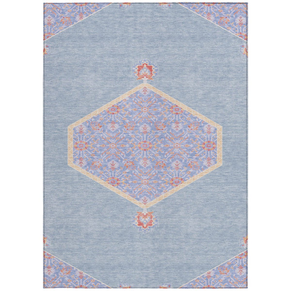 Homeroots 3' Artichoke Green Beige Ivory Oriental Washable Area Rug For Indoor Outdoor Spaces, Durable Design 9' X 12' Polyester 598194