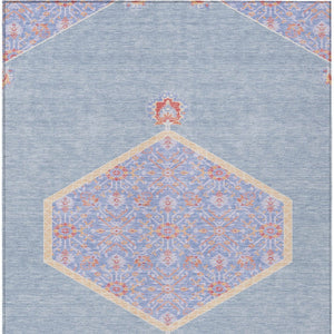 Homeroots 3' Artichoke Green Beige Ivory Oriental Washable Area Rug For Indoor Outdoor Spaces, Durable Design 9' X 12' Polyester 598194