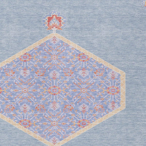 Homeroots 3' Artichoke Green Beige Ivory Oriental Washable Area Rug For Indoor Outdoor Spaces, Durable Design 10' X 14' Polyester 598195