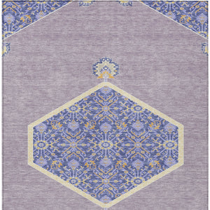 Homeroots 3' Artichoke Green Beige Ivory Oriental Washable Area Rug For Indoor Outdoor Spaces, Durable Design 5' X 8' Polyester 598209