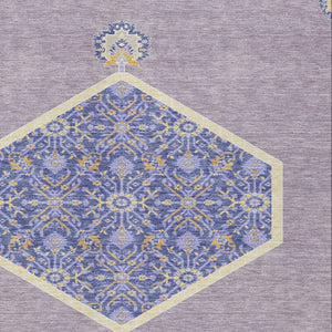 Homeroots 3' Artichoke Green Beige Ivory Oriental Washable Area Rug For Indoor Outdoor Spaces, Durable Design 8' X 10' Polyester 598211