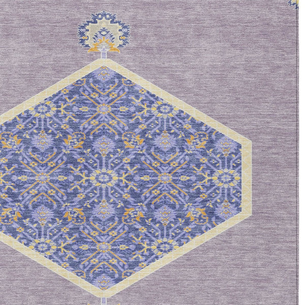 Homeroots 3' Artichoke Green Beige Ivory Oriental Washable Area Rug For Indoor Outdoor Spaces, Durable Design 9' X 12' Polyester 598212