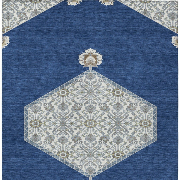 Homeroots 3' Artichoke Green Beige Ivory Oriental Washable Area Rug For Indoor Outdoor Spaces, Durable Design 8' X 10' Polyester 598217