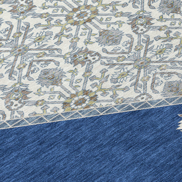 Homeroots 3' Artichoke Green Beige Ivory Oriental Washable Area Rug For Indoor Outdoor Spaces, Durable Design 10' X 14' Polyester 598219