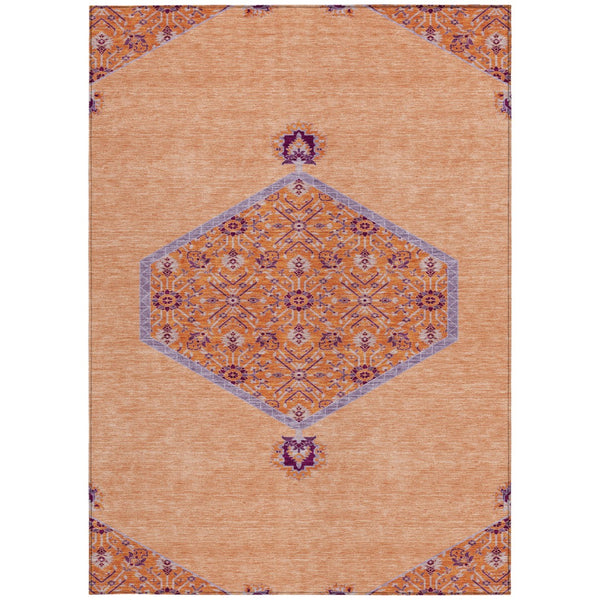 Homeroots 3' Artichoke Green Beige Ivory Oriental Washable Area Rug For Indoor Outdoor Spaces, Durable Design 8' X 10' Polyester 598223