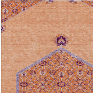 Homeroots 3' Artichoke Green Beige Ivory Oriental Washable Area Rug For Indoor Outdoor Spaces, Durable Design 8' X 10' Polyester 598223