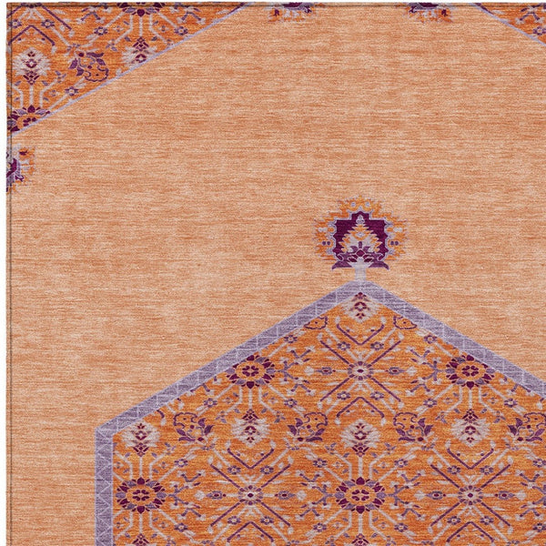 Homeroots 3' Artichoke Green Beige Ivory Oriental Washable Area Rug For Indoor Outdoor Spaces, Durable Design 8' X 10' Polyester 598223