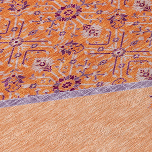 Homeroots 3' Artichoke Green Beige Ivory Oriental Washable Area Rug For Indoor Outdoor Spaces, Durable Design 8' X 10' Polyester 598223