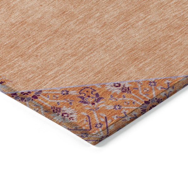 Homeroots 3' Artichoke Green Beige Ivory Oriental Washable Area Rug For Indoor Outdoor Spaces, Durable Design 9' X 12' Polyester 598224