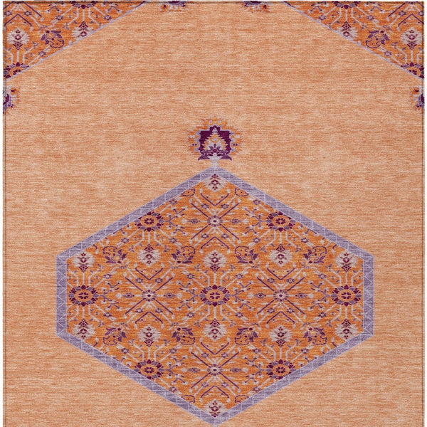 Homeroots 3' Artichoke Green Beige Ivory Oriental Washable Area Rug For Indoor Outdoor Spaces, Durable Design 9' X 12' Polyester 598224