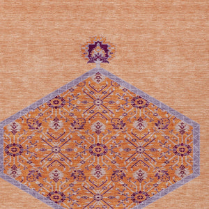 Homeroots 3' Artichoke Green Beige Ivory Oriental Washable Area Rug For Indoor Outdoor Spaces, Durable Design 10' X 14' Polyester 598225