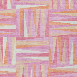 Homeroots 3' Stylish Geometric Beige Gray Ivory Washable Area Rug For Indoor And Outdoor Spaces, Durable Design 8' X 10' Polyester 598247