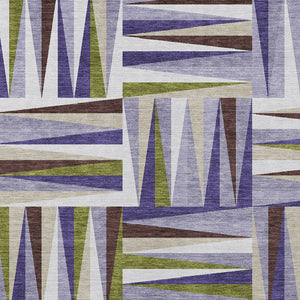 Homeroots 3' Stylish Geometric Beige Gray Ivory Washable Area Rug For Indoor And Outdoor Spaces, Durable Design 5' X 8' Polyester 598275