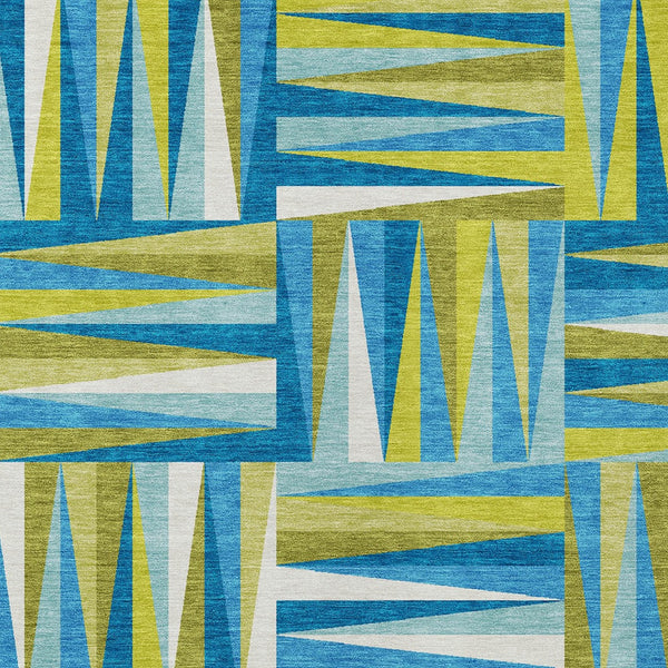 Homeroots 3' Stylish Geometric Beige Gray Ivory Washable Area Rug For Indoor And Outdoor Spaces, Durable Design 9' X 12' Polyester 598308