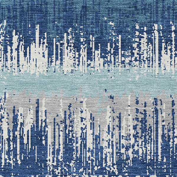 Homeroots 3' Striped Artichoke Green Beige Ivory Washable Area Rug For Indoor Outdoor Spaces, Durable Design 8' X 10' Polyester 598331