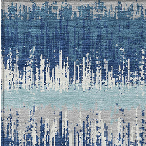 Homeroots 3' Striped Artichoke Green Beige Ivory Washable Area Rug For Indoor Outdoor Spaces, Durable Design 9' X 12' Polyester 598332