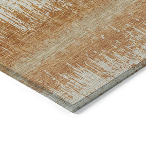 Homeroots 3' Striped Artichoke Green Beige Ivory Washable Area Rug For Indoor Outdoor Spaces, Durable Design 3' X 5' Polyester 598334