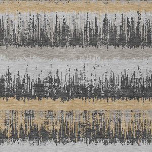 Homeroots 3' Striped Artichoke Green Beige Ivory Washable Area Rug For Indoor Outdoor Spaces, Durable Design 5' X 8' Polyester 598353