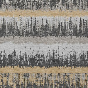 Homeroots 3' Striped Artichoke Green Beige Ivory Washable Area Rug For Indoor Outdoor Spaces, Durable Design 8' X 10' Polyester 598355