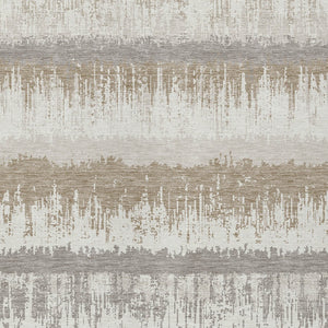 Homeroots 3' Striped Artichoke Green Beige Ivory Washable Area Rug For Indoor Outdoor Spaces, Durable Design 3' X 5' Polyester 598358