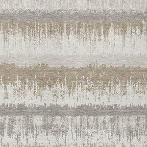 Homeroots 3' Striped Artichoke Green Beige Ivory Washable Area Rug For Indoor Outdoor Spaces, Durable Design 8' X 10' Polyester 598361