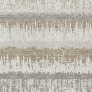 Homeroots 3' Striped Artichoke Green Beige Ivory Washable Area Rug For Indoor Outdoor Spaces, Durable Design 9' X 12' Polyester 598362