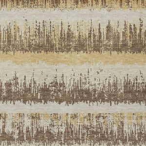 HomeRoots 5' Striped Washable Area Rug in Brown, Beige, and Ivory for Indoor & Outdoor Versatility and Style 5' X 8' 598365