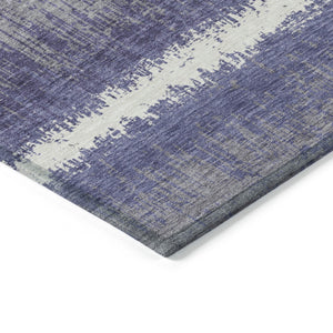 Homeroots 3' Striped Artichoke Green Beige Ivory Washable Area Rug For Indoor Outdoor Spaces, Durable Design 3' X 5' Polyester 598376