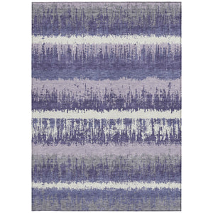 Homeroots 3' Striped Artichoke Green Beige Ivory Washable Area Rug For Indoor Outdoor Spaces, Durable Design 3' X 5' Polyester 598376