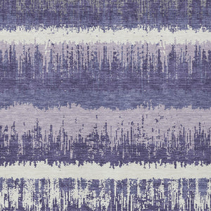 Homeroots 3' Striped Artichoke Green Beige Ivory Washable Area Rug For Indoor Outdoor Spaces, Durable Design 8' X 10' Polyester 598379