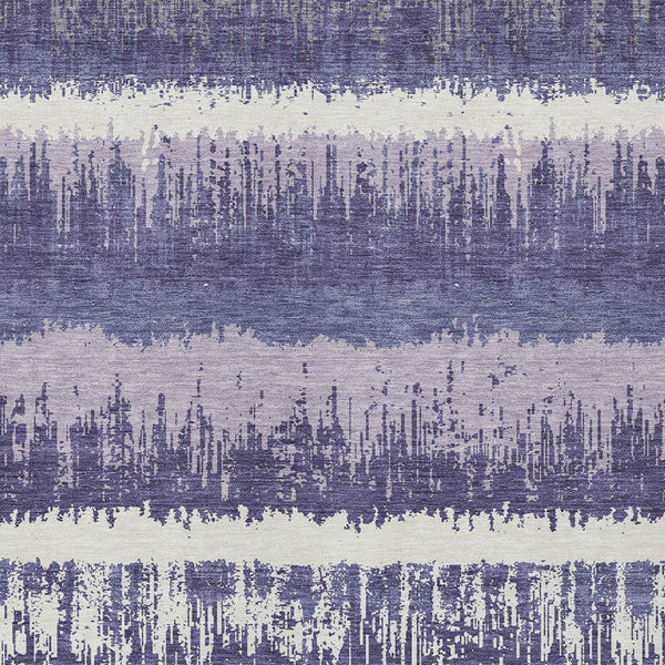 Homeroots 3' Striped Artichoke Green Beige Ivory Washable Area Rug For Indoor Outdoor Spaces, Durable Design 8' X 10' Polyester 598379