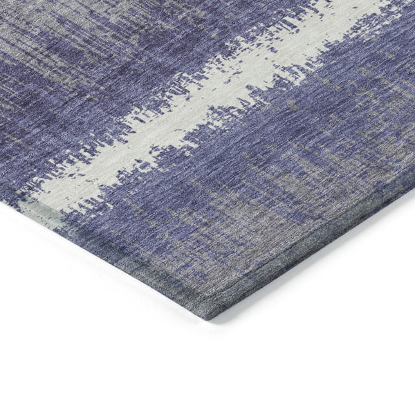 Homeroots 3' Striped Artichoke Green Beige Ivory Washable Area Rug For Indoor Outdoor Spaces, Durable Design 8' X 10' Polyester 598379