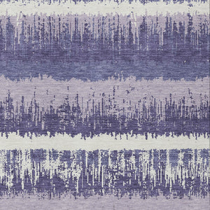 Homeroots 3' Striped Artichoke Green Beige Ivory Washable Area Rug For Indoor Outdoor Spaces, Durable Design 9' X 12' Polyester 598380