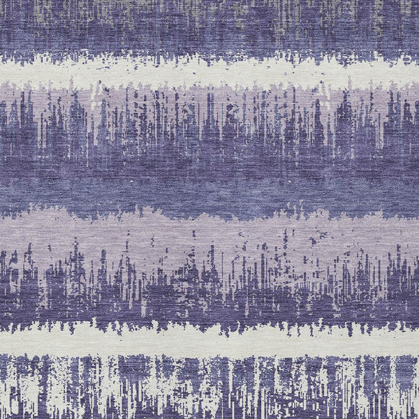 Homeroots 3' Striped Artichoke Green Beige Ivory Washable Area Rug For Indoor Outdoor Spaces, Durable Design 10' X 14' Polyester 598381