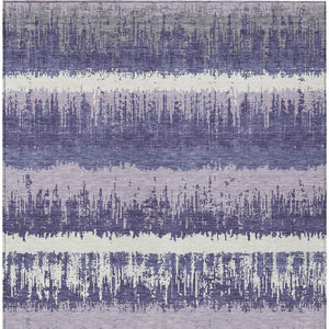 Homeroots 3' Striped Artichoke Green Beige Ivory Washable Area Rug For Indoor Outdoor Spaces, Durable Design 10' X 14' Polyester 598381