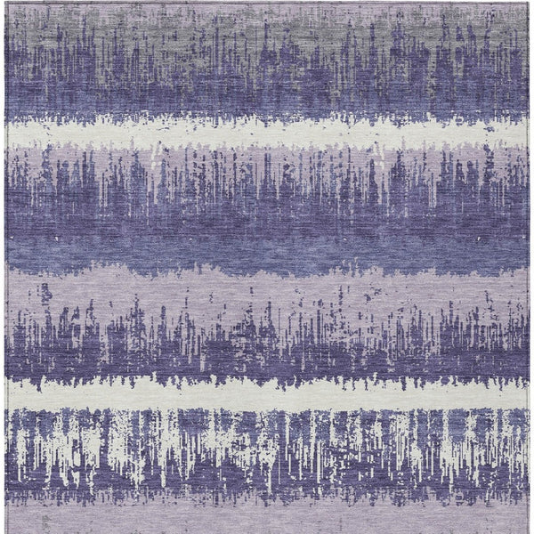 Homeroots 3' Striped Artichoke Green Beige Ivory Washable Area Rug For Indoor Outdoor Spaces, Durable Design 10' X 14' Polyester 598381