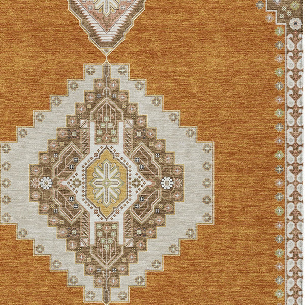 Homeroots 3' Black Gold And Gray Oriental Rug - Stylish Washable Indoor Outdoor Area Rug For Any Space 3' X 5' Polyester 598394