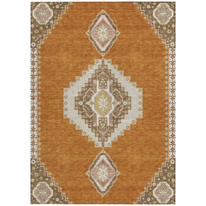 Homeroots 3' Black Gold And Gray Oriental Rug - Stylish Washable Indoor Outdoor Area Rug For Any Space 5' X 8' Polyester 598395