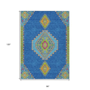 Homeroots 3' Black Gold And Gray Oriental Rug - Stylish Washable Indoor Outdoor Area Rug For Any Space 8' X 10' Polyester 598403