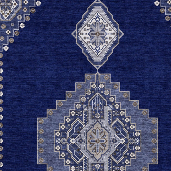 Homeroots 3' Black Gold And Gray Oriental Rug - Stylish Washable Indoor Outdoor Area Rug For Any Space 3' X 5' Polyester 598424