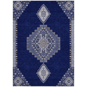 Homeroots 3' Black Gold And Gray Oriental Rug - Stylish Washable Indoor Outdoor Area Rug For Any Space 5' X 8' Polyester 598425