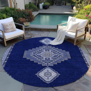 Homeroots 3' Black Gold And Gray Oriental Rug - Stylish Washable Indoor Outdoor Area Rug For Any Space 8' Round Polyester 598426